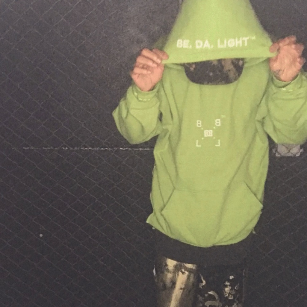 B.A.R.T DA LABEL™(BE. DA LIGHT) 5G PROTECTIVE  LIME GREEN HOODIE